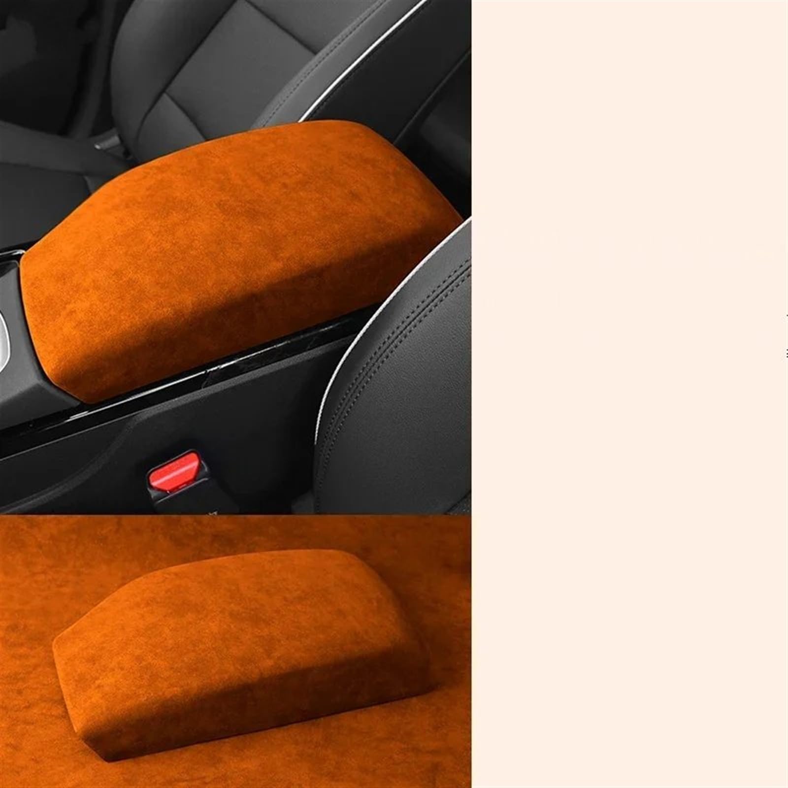 Automobilinnenraum Für Hyundai Für Tucson 2019 2021 2022 2023 Auto Armlehne Lagerung Box Panel Pad Abdeckung Center Konsole Box Deckel Innen Trim Innenverkleidung Mittelkonsole(A Orange) von PUQWRIM