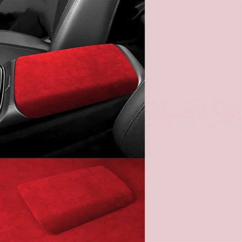 Automobilinnenraum Für Hyundai Für Tucson 2019 2021 2022 2023 Auto Armlehne Lagerung Box Panel Pad Abdeckung Center Konsole Box Deckel Innen Trim Innenverkleidung Mittelkonsole(A Red) von PUQWRIM