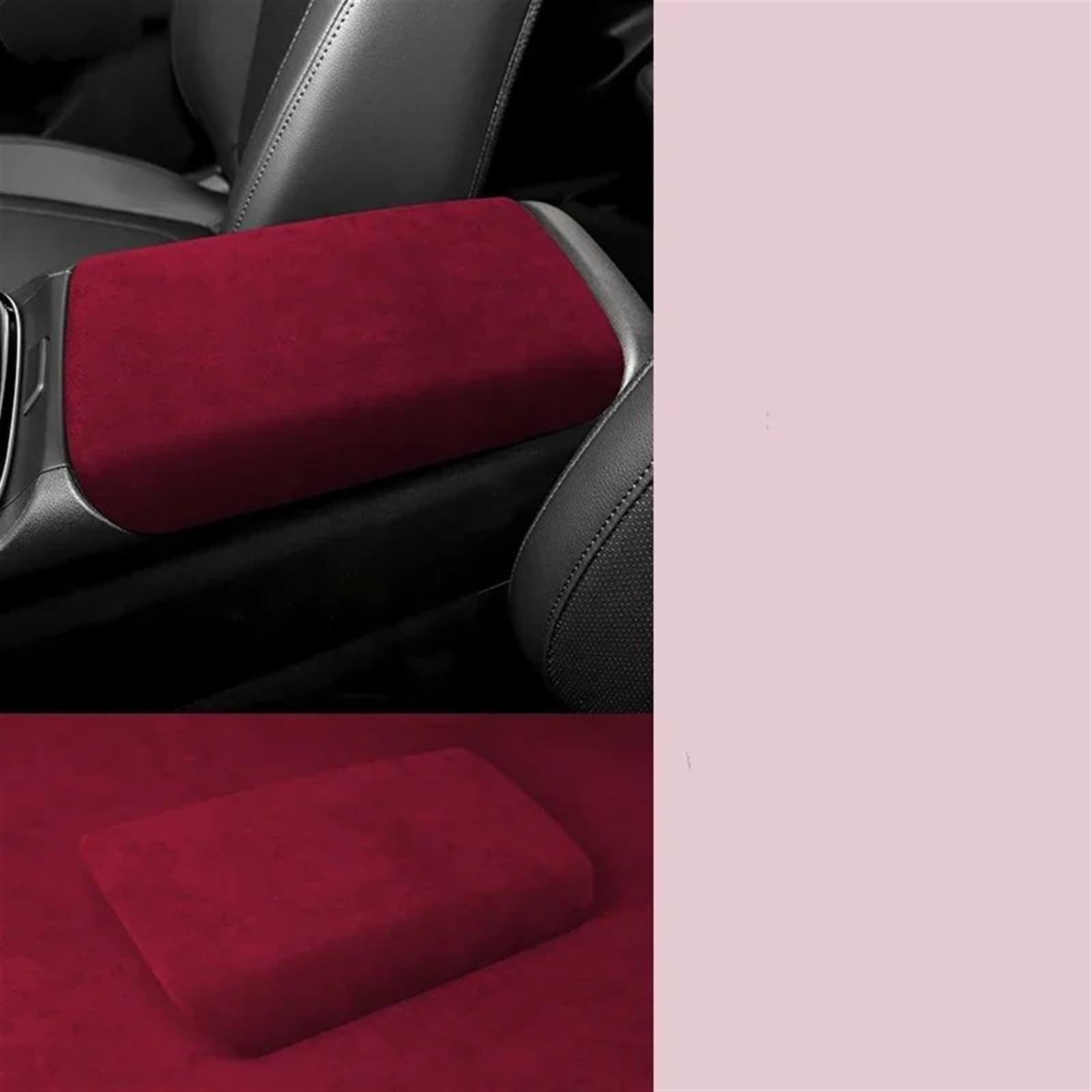 Automobilinnenraum Für Hyundai Für Tucson 2019 2021 2022 2023 Auto Armlehne Lagerung Box Panel Pad Abdeckung Center Konsole Box Deckel Innen Trim Innenverkleidung Mittelkonsole(A WineRed) von PUQWRIM