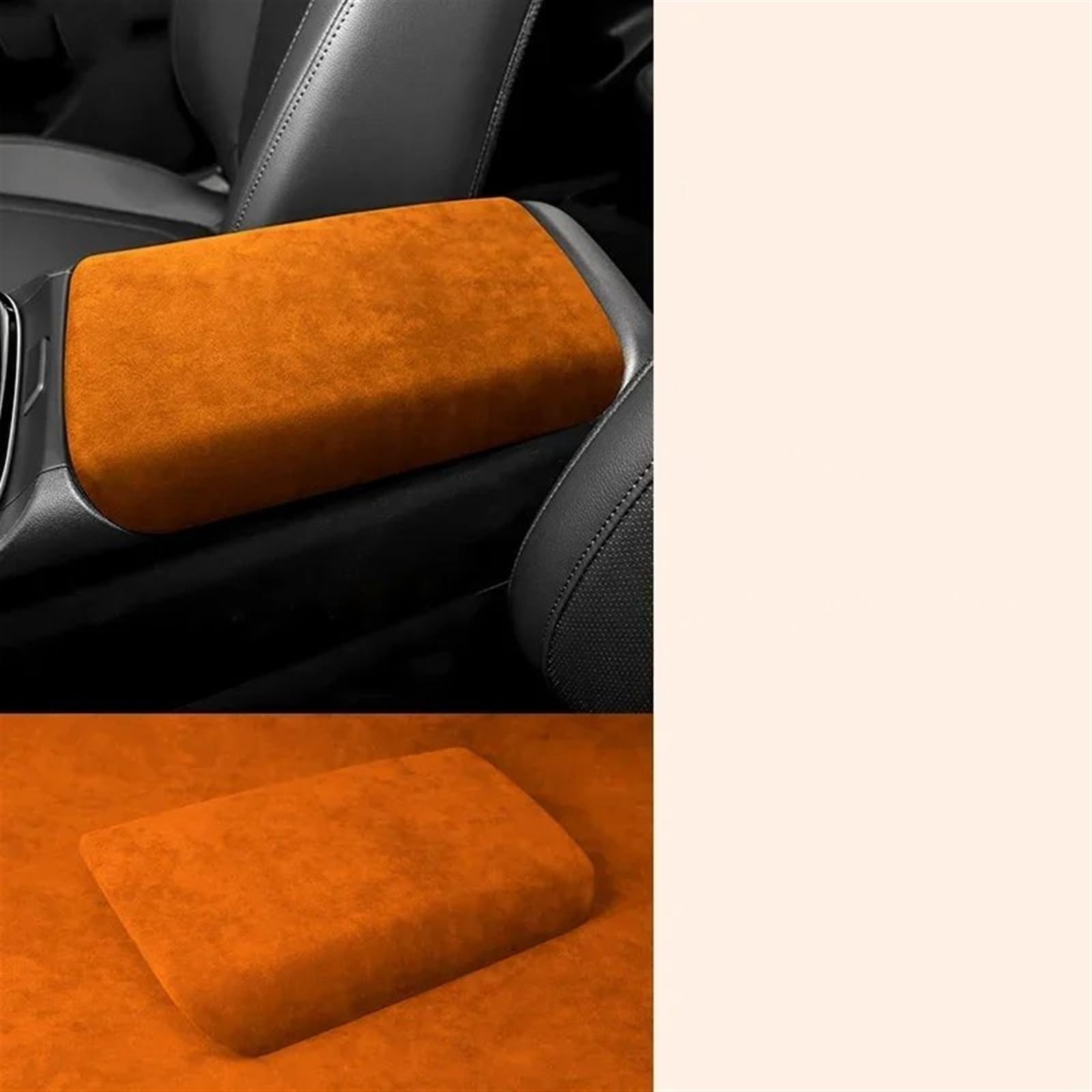 Automobilinnenraum Für Hyundai Für Tucson 2019 2021 2022 2023 Auto Armlehne Lagerung Box Panel Pad Abdeckung Center Konsole Box Deckel Innen Trim Innenverkleidung Mittelkonsole(Orange) von PUQWRIM