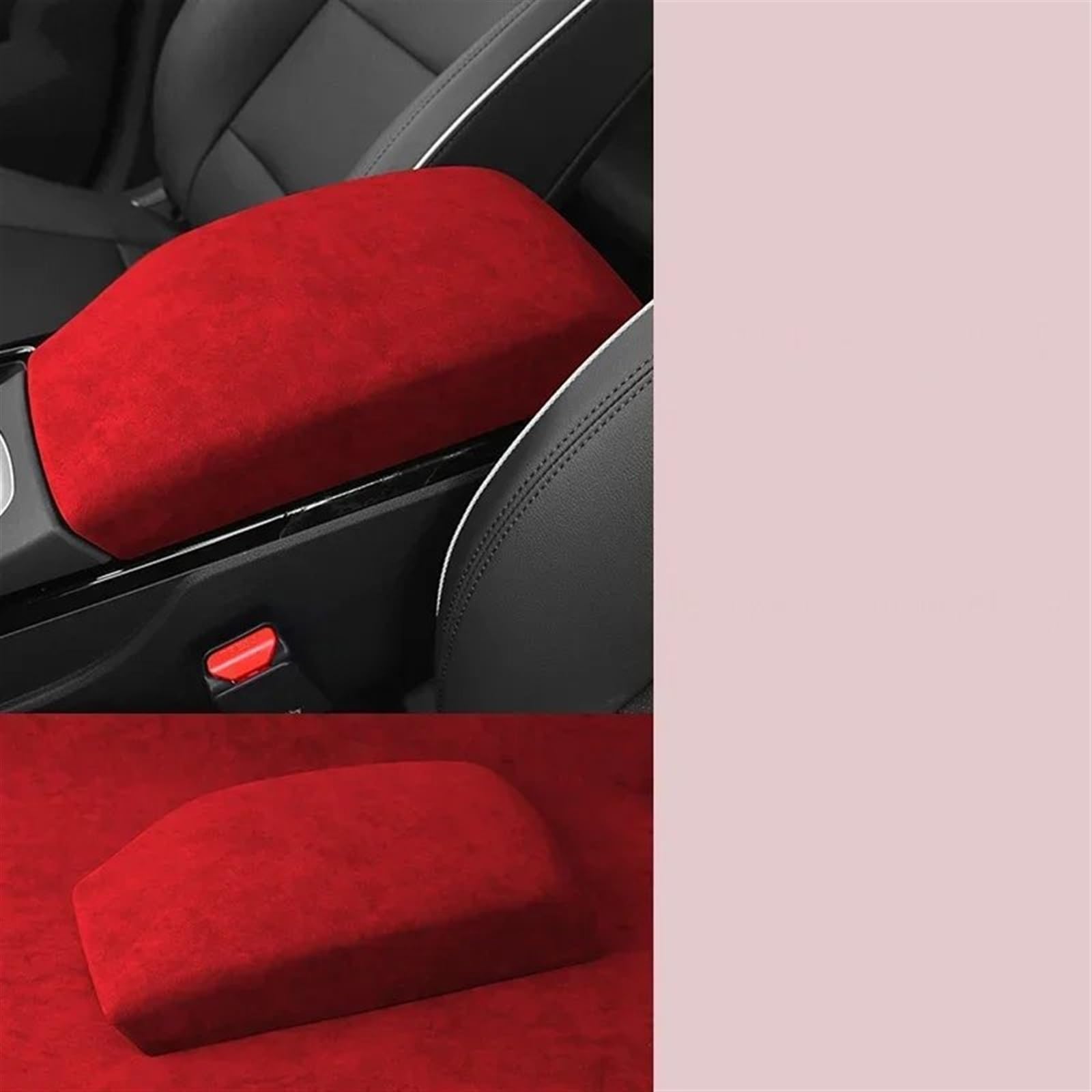 Automobilinnenraum Für Hyundai Für Tucson 2019 2021 2022 2023 Auto Armlehne Lagerung Box Panel Pad Abdeckung Center Konsole Box Deckel Innen Trim Innenverkleidung Mittelkonsole(Rot) von PUQWRIM