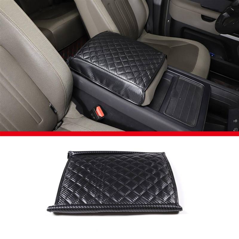 Automobilinnenraum Für Land Für Rover Für Defender 110 2020 2021 2022 2023 2024 Auto Sitz Armlehne Center Console Box Abdeckung Auto Zubehör Innenverkleidung Mittelkonsole(Style C Carbon Fibre) von PUQWRIM