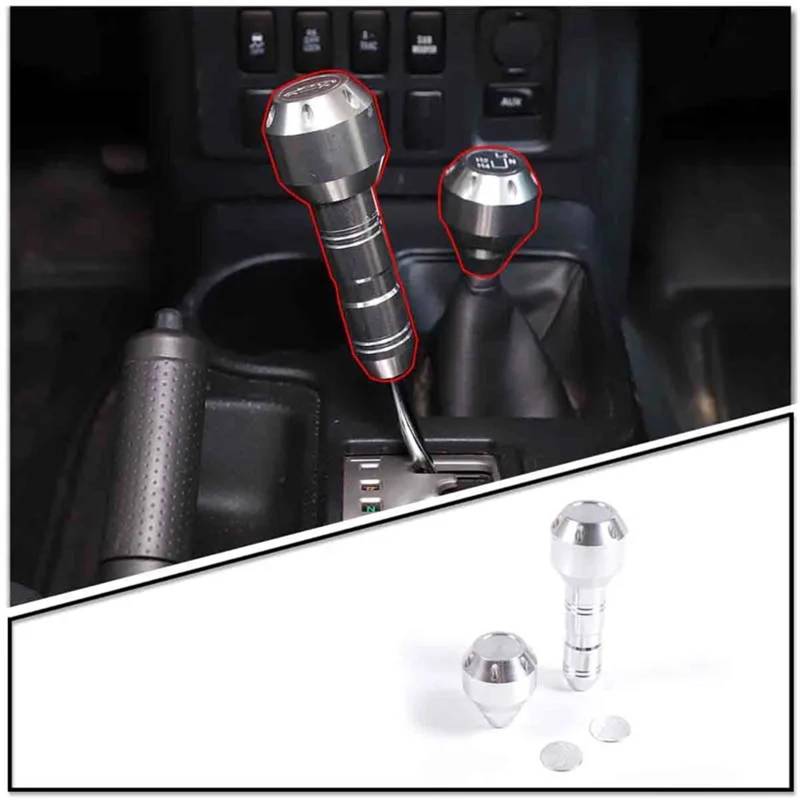 Automobilinnenraum Für Toyota Für FJ Für Cruiser 2007 2008 2009 2010 2011 2012 2013 2014 2015 2016 2017-2021 Auto Getriebe Griff Kopf Schaltknauf Änderung Innen Zubehör Innenverkleidung Mittelkonsole( von PUQWRIM