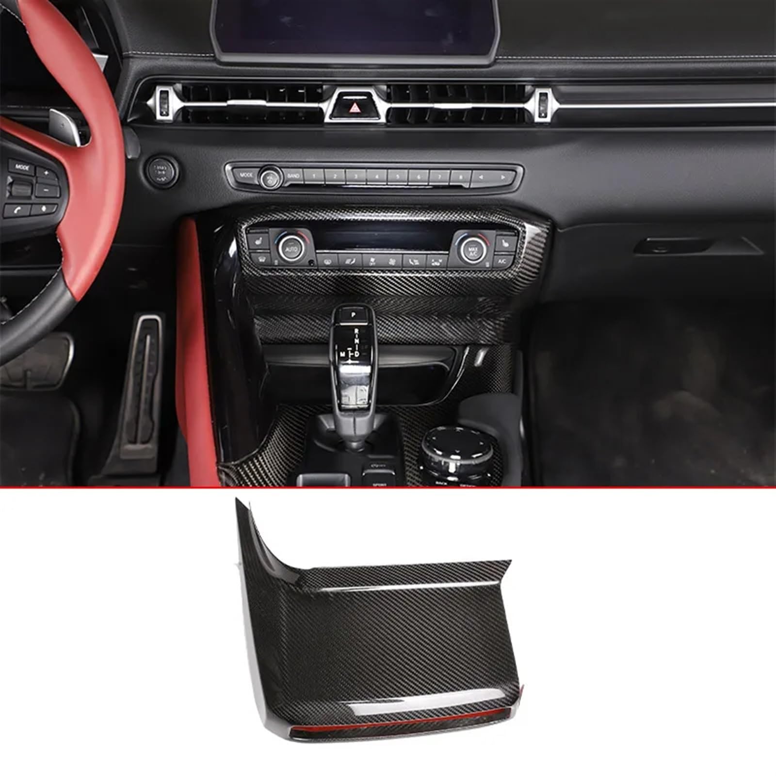 Automobilinnenraum Für Toyota Für GR Für Supra Für MK5 Für A90 2019 2020 2021 2022 Auto Interior Center Console Control Panel Lenkrad Fenster Glas Hebe Aufkleber Innenverkleidung Mittelkonsole(7) von PUQWRIM