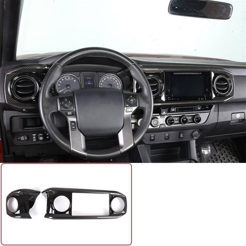 Automobilinnenraum Für Toyota Für Tacoma 2016 2017 2018 2019 2020 ABS Auto Center Konsole Instrument Panel Seite Rahmen Dekoration Aufkleber Auto Zubehör Innenverkleidung Mittelkonsole(A Style B) von PUQWRIM