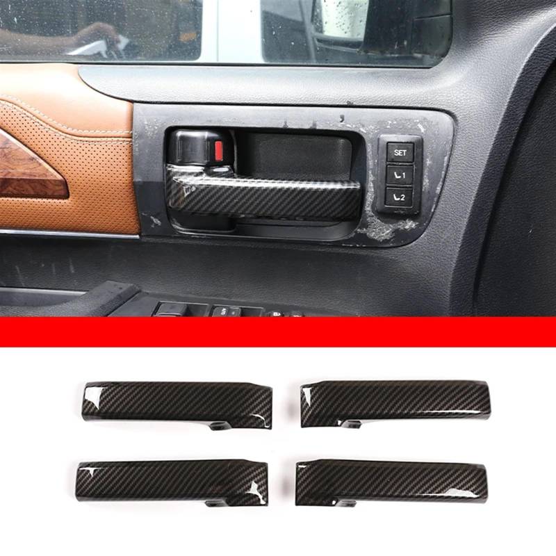 Automobilinnenraum Für Toyota Für Tundra 2014 2015 2016 2017-2021 Fensterheber Schalter Dashboard Trim Navigation Panel Rahmen Abdeckung ABS Carbon Faser Innenleisten Innenverkleidung Mittelkonsole(11 von PUQWRIM