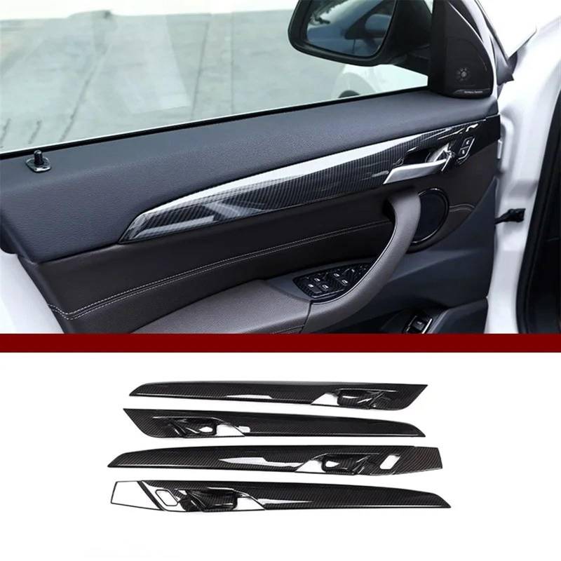 Automobilinnenraum Für X1 Für X2 Für F47 Für F48 2016 2017-2022 ABS Carbon Fiber Interior Kit Dashboard Konsole Gangschaltung Panel Dekoration Abdeckung Trim Aufkleber Innenverkleidung Mittelkonsole(1 von PUQWRIM