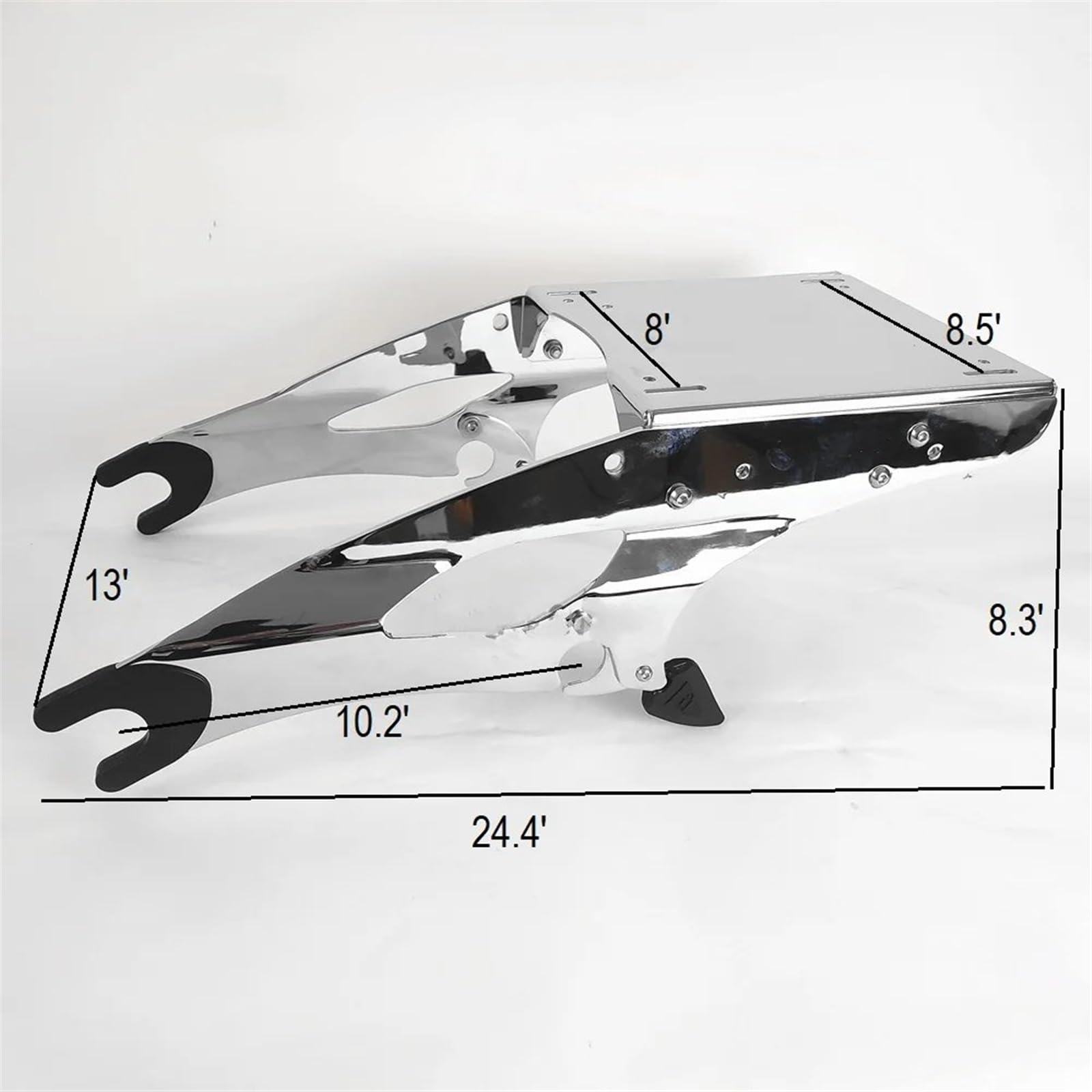 Gepäckträger Hinten Für Indian Für Chieftain Für Roadmaster Für Springfield Für Challenger Für Dark Für Horse 2014-2022 Case Chrom Heckgepäckträger Kofferraumhalterung Gepäckträger Rücksitz Träger(Chr von PUQWRIM