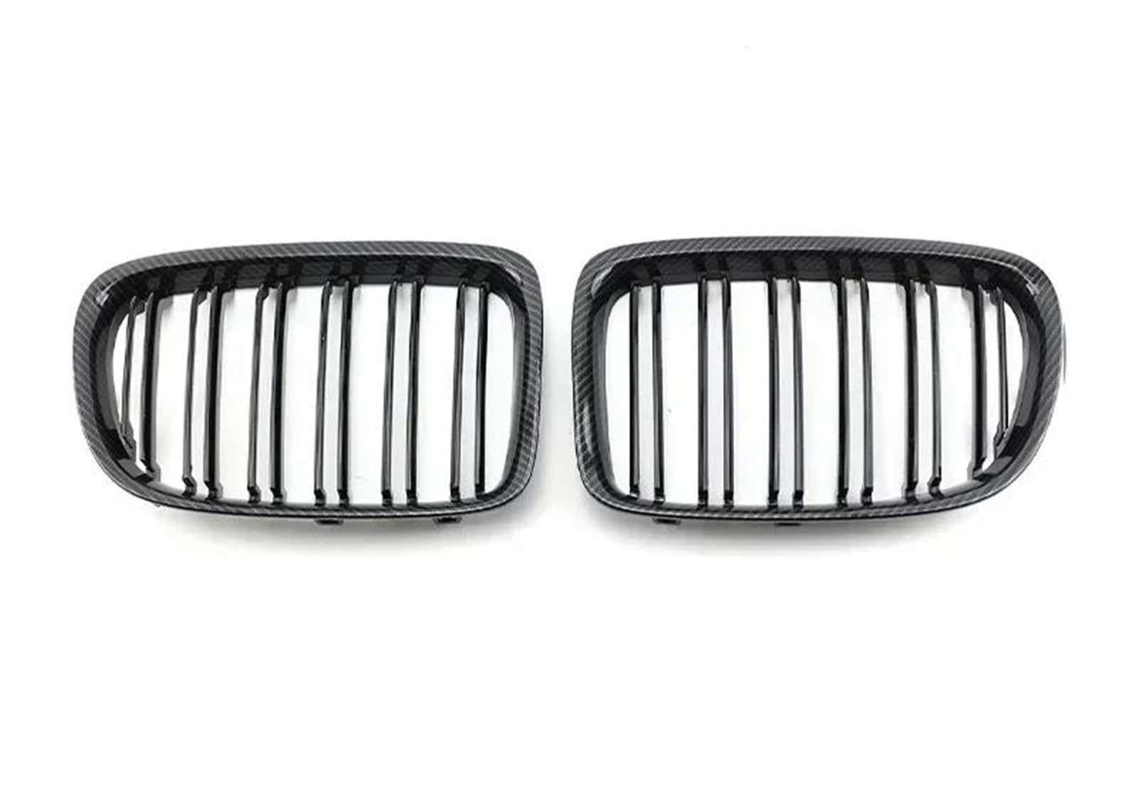 Kühlergitter Auto-Frontstoßstangengitter, Doppellinie, Schwarz Glänzend, Carbon-Look, Autozubehör Für X1 E84 2012 2013 2014 2015 2016 Auto Front Gitter(Dual Carbon LOOK) von PUQWRIM