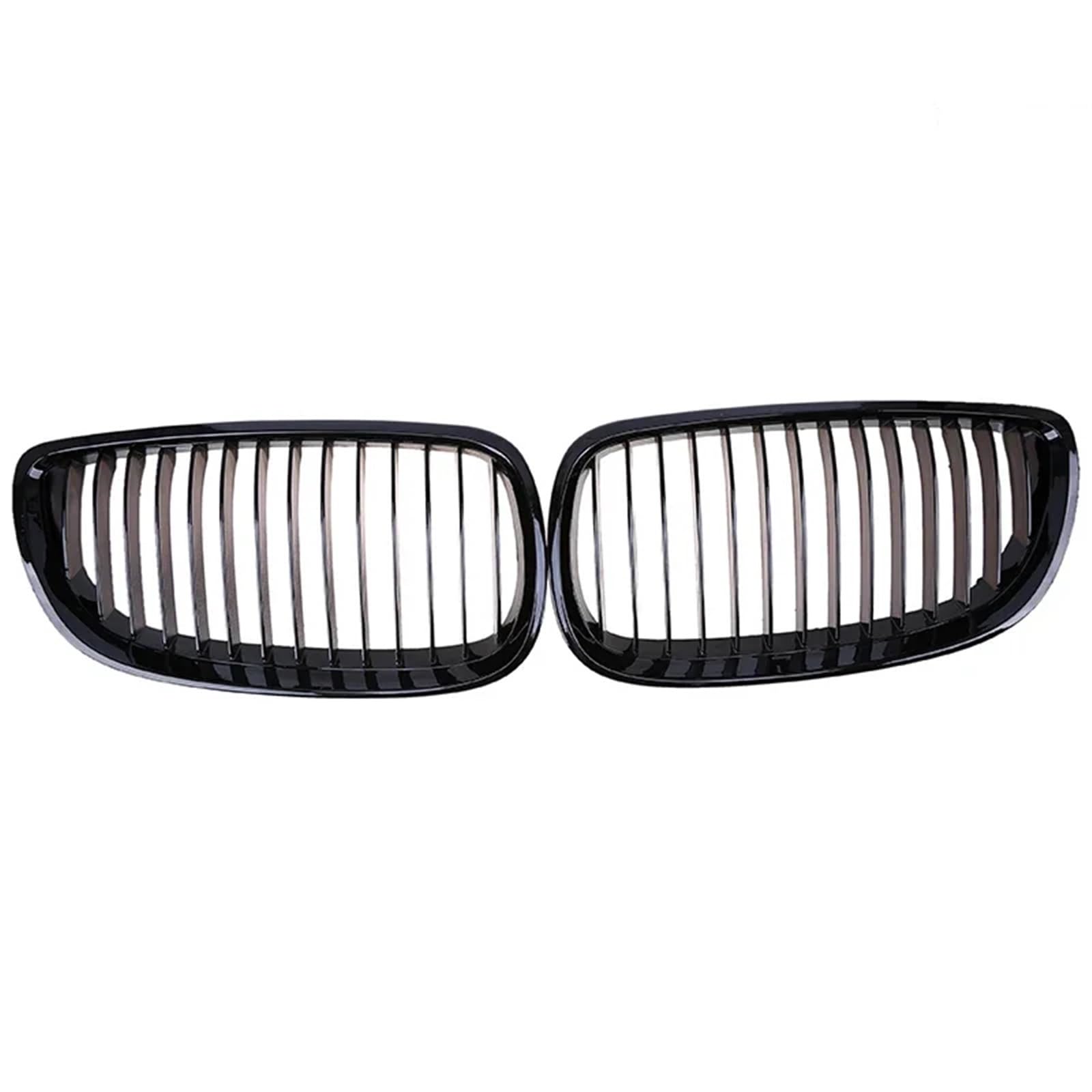 Kühlergitter Für 3er E92 Coupé Für M3 2007 2008 2009 2010 2011 2012 2013 2-teiliges Auto-Front-Center-Racing-Gitter, Schwarz Glänzende Grills Auto Front Gitter von PUQWRIM