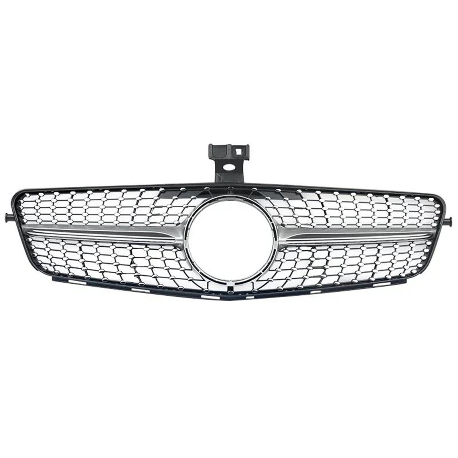 Kühlergitter Kühlergrill Diamant Chrom + Schwarz Für Benz Für C-Klasse W204 2008 2009 2010 2011 2012 2013 Auto Front Gitter von PUQWRIM