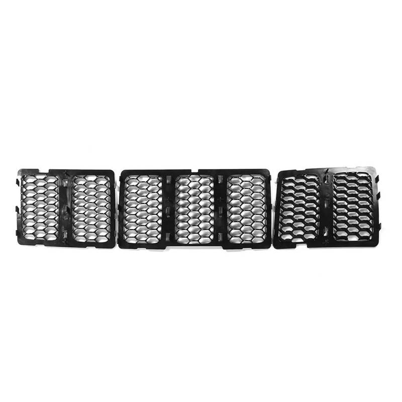 Kühlergitter Renngrills Fronteinsatz Wabengitter Grille Dekoration Abdeckung Zubehör Für Jeep Für Grand Für Cherokee 2014 2015 2016 Auto Front Gitter(B Black) von PUQWRIM