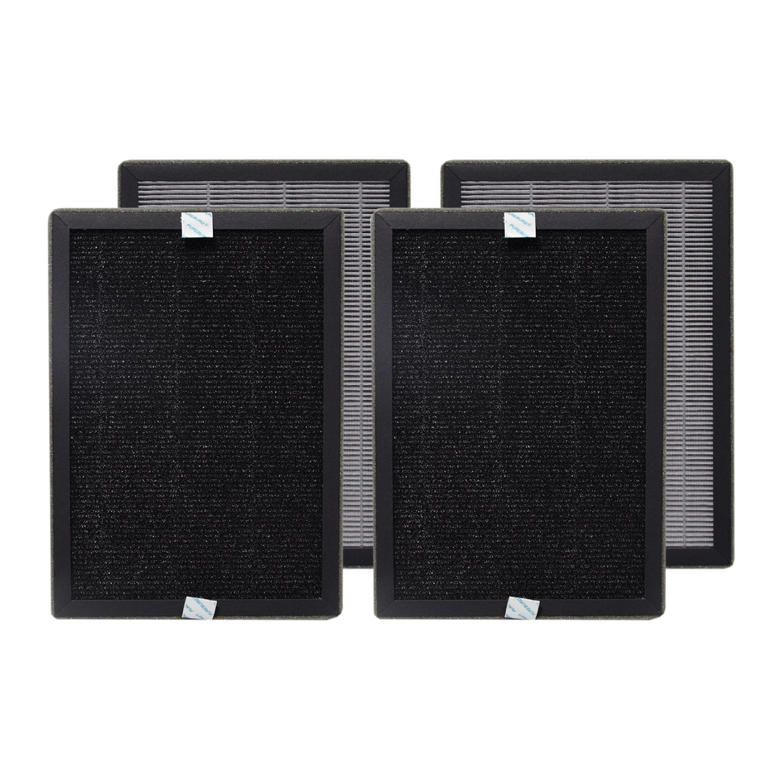 PUREBURG JF260-RF Ersatzfilter, kompatibel mit Jafända JF260 Jafanda Luftreinigern, 2er-Pack (4 Filter) H13 True HEPA Aktivkohle, 3-stufige Filtration von PUREBURG