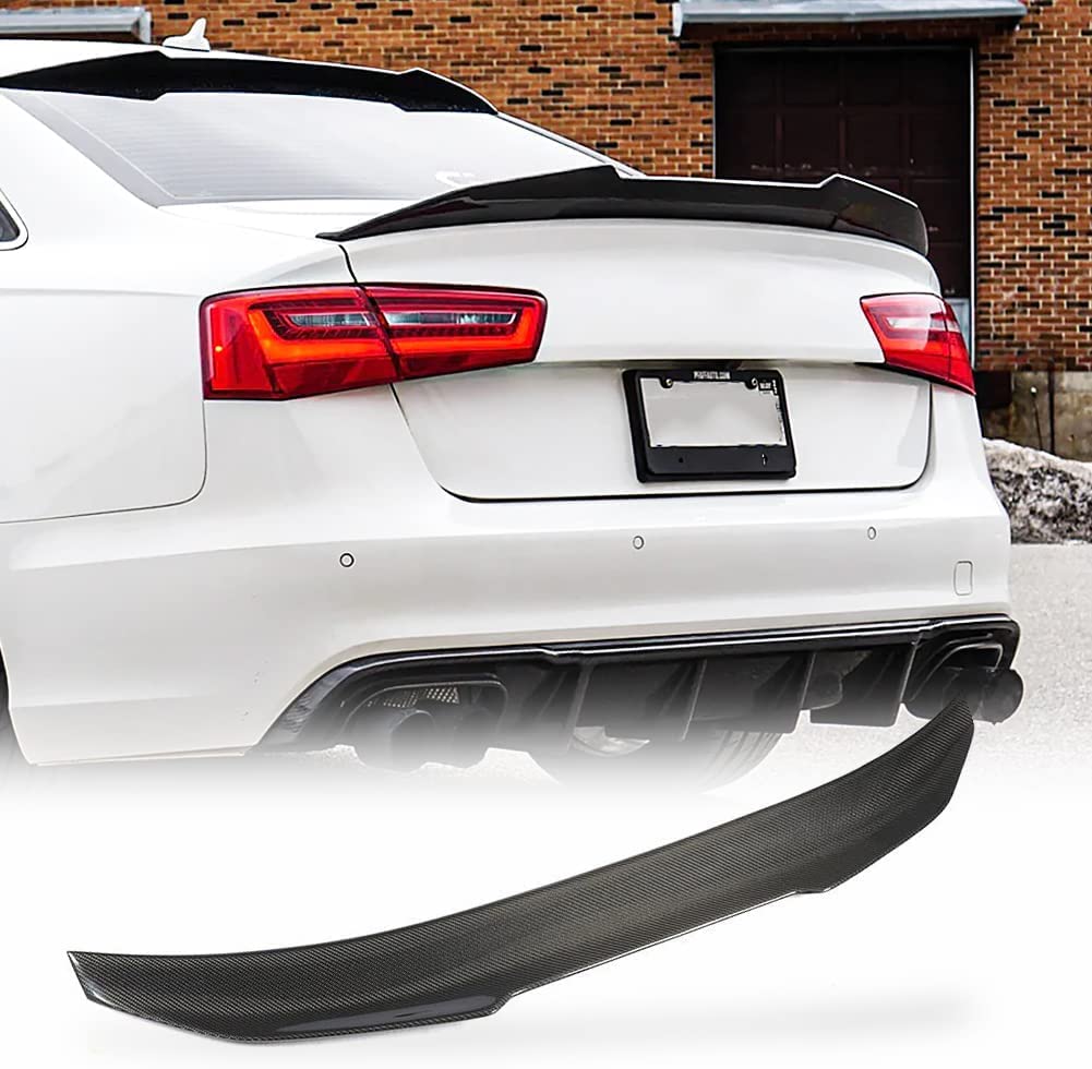 Auto Heckspoiler Heckflügel für A-UDI A6 C7 S6 2012-2018 Sedan 4-Door, Heckflügel Spoiler Kohlefaser Kratzfeste Bodykits Heckflügel Spoiler Styling von PURED