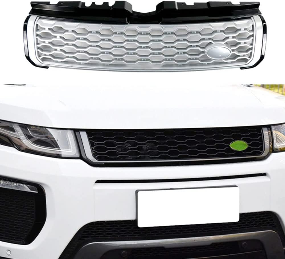 PURED Auto Frontstoßstange Mesh Grill für L-and Rover Range Rover Evoque 2012-2018, Auto Kühlergrill Stoßstange Mesh Grill Frontstoßstange Langlebig,D von PURED