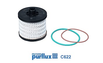 Purflux Kraftstofffilter [Hersteller-Nr. C622] für Citroën, Fiat, Opel, Peugeot, Toyota, Vauxhall von PURFLUX