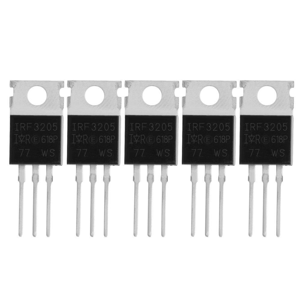 IRF3205 Leistungstransistor-Feldeffektor IRF3205PBF TO-220 MOSFET-Röhre, neuer Sender, Leiterplatten-Konverter, Netzteilmodul-Anschluss, elektronischer Chip-Verstärker, PCB-Ladegerät, 5 Stück von PURPLELILY