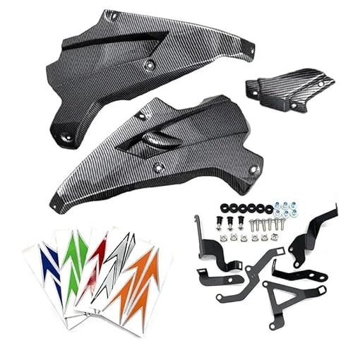 PUSAPA Passend Compatible with Z900 ZR900 Z 900 ZR 900 2017 18 19 Motorrad-Bauchpfanne, Motorspoiler, untere Verkleidung, Karosserierahmen-Panel-Schutz(Carbon Fiber Look) von PUSAPA