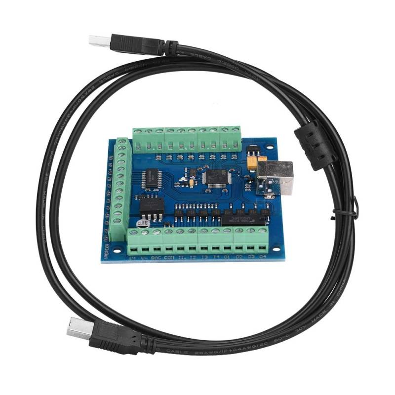 Motion Card, 4 Achsen USB CNC Motion Controller Karte Breakout Board, 100 KHz, 100 KHz Motion Controller Karte, für CNC-Gravur, Servomotor, Schrittmotor von PUSOKEI