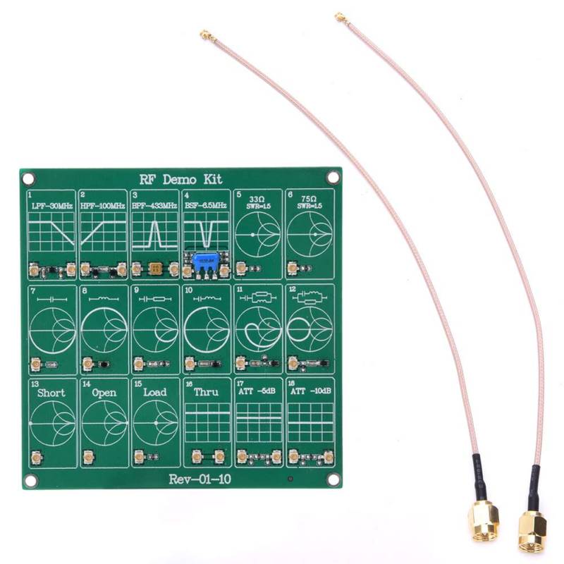 RF-Demo-Kit, RF-Testmodul Vector Network Analyzer Board mit 18 Funktionsmodulen zum Erlernen des Vector Network Analyzer von PUSOKEI