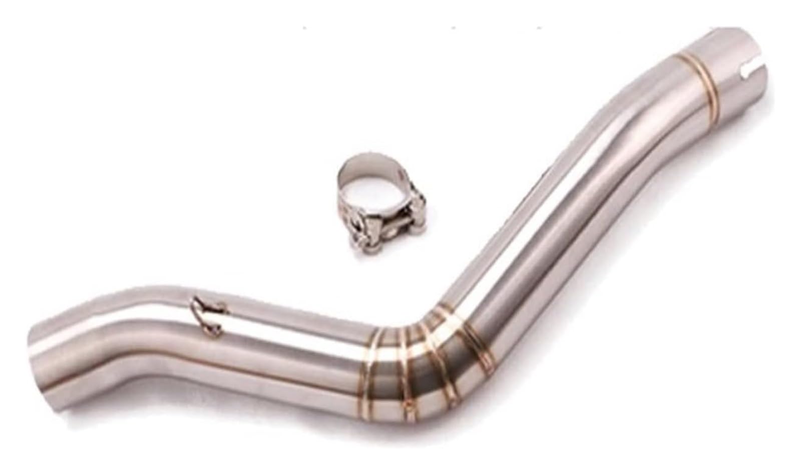 Auspuffrohr Für B&enelli 502C Titanlegierung Motorrad Slip On Auspuff Schalldämpfer Kontakt Mittelglied Edelstahl Connect Exhaus Auspuffanlage Auspuff(Stainless Steel) von PVPTNTUVLD