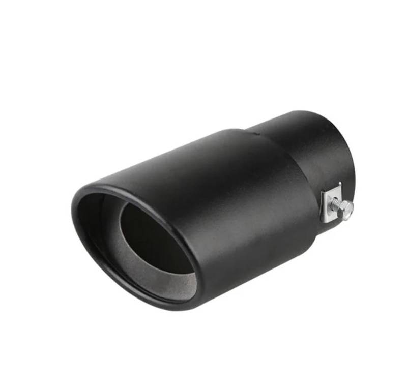 Auto Auto Auspuffrohr Endschalldämpfer Spitze 63mm Düse for Schalldämpfer Auto Auspuff Systeme Schalldämpfer Schwarz Auspuff Tipps Edelstahl Rohr Hinten Schwanz Kehle Endrohr(Black Straight) von PXAMORTEL