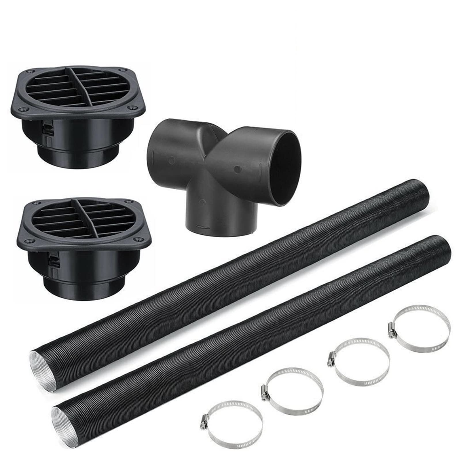 PXQPYMATX 75mm Dieselheizstoffrohrkanal Warmluftauslass Dieselheizung Lüftungsschlauch-Clips, die for Webasto kompatibel sind, kompatibel for Eberspacher kompatibel for Propex kompatibel Heizungsteile von PXQPYMATX