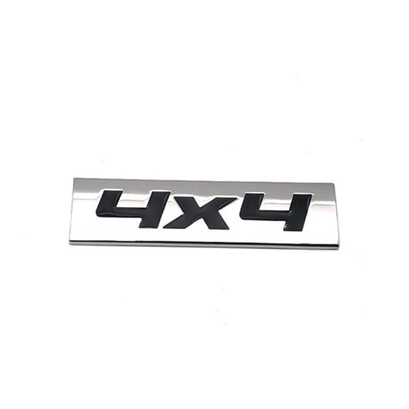 PXQPYMATX Auto Styling Metall 4x4 Logo Emblem Aufkleber Allradantrieb Seite Abzeichen Off Road Aufkleber Autozubehör Abzeichen Aufkleber(Silver With B) von PXQPYMATX