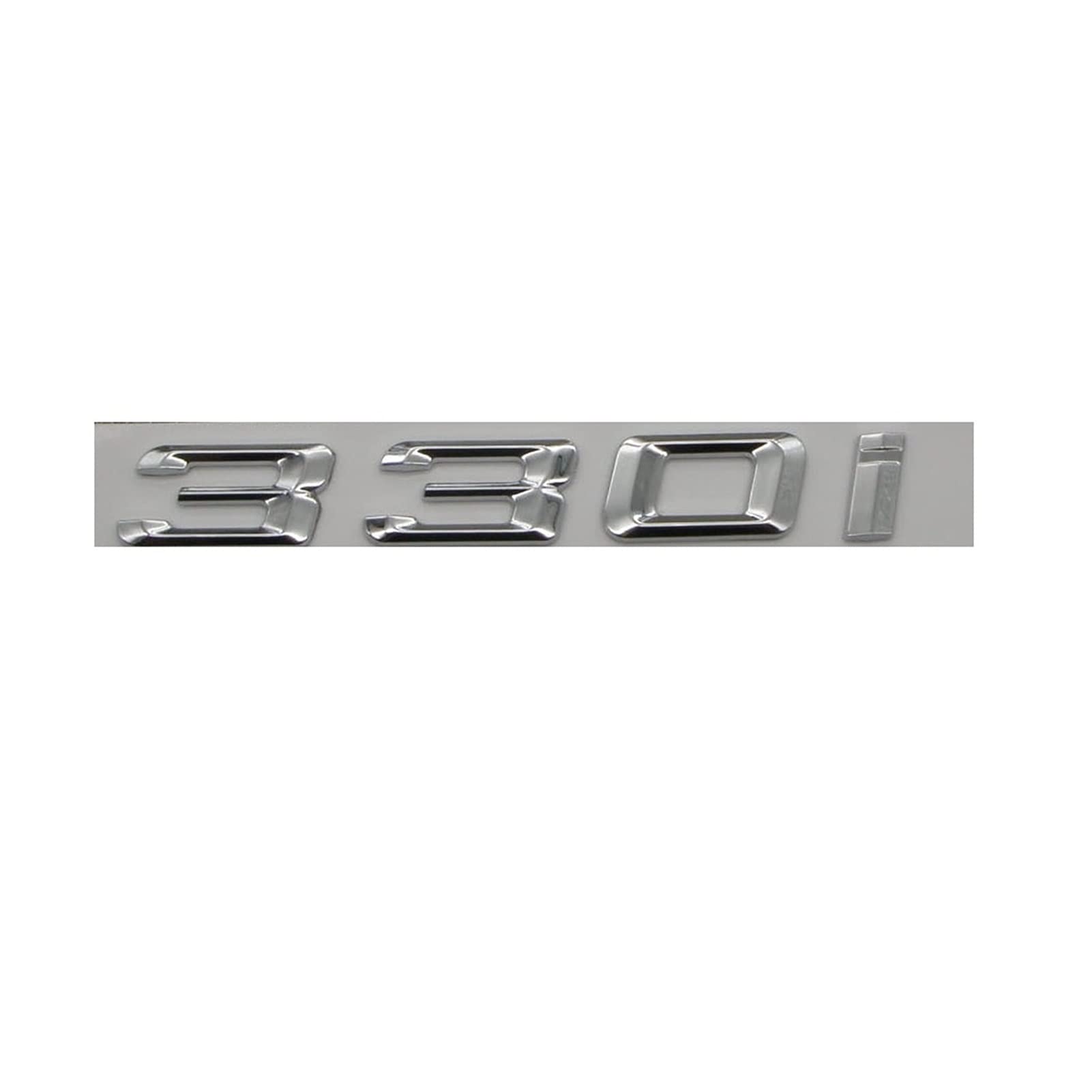 PXQPYMATX Chrom glänzend silber ABS Zahl Buchstaben Wort Auto Kofferraum Abzeichen Emblem Buchstabe Aufkleber Aufkleber kompatibel mit BMW 3er Serie 330i Abzeichen Aufkleber von PXQPYMATX