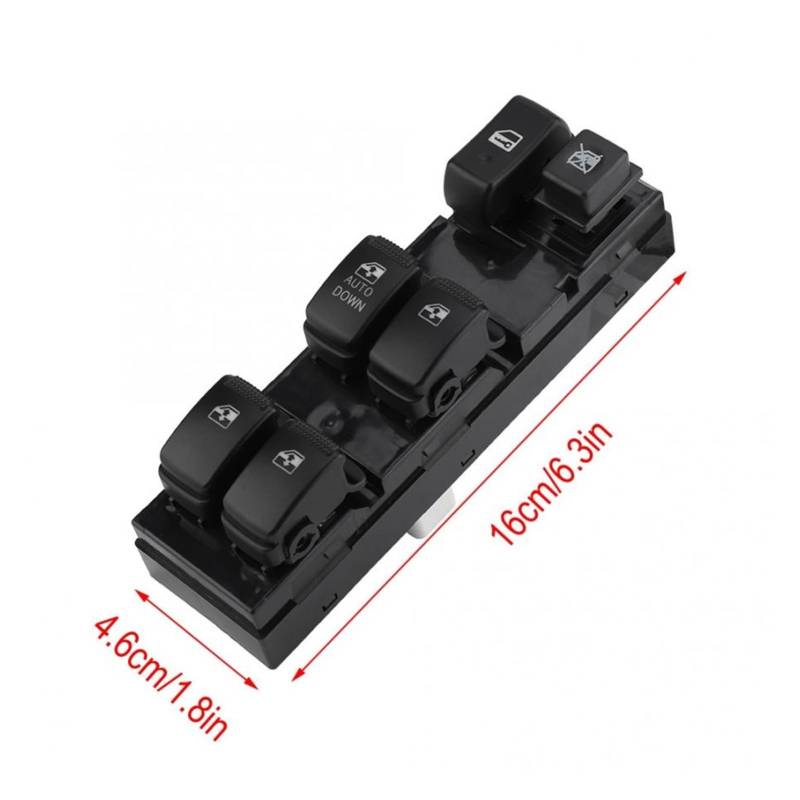 PXQPYMATX Leistungs-Master-Fenster-Steuerschalter-Knopf-Schalter-Schalter for Hyundai kompatibel for Tucson 2004 2005 2006 2007 2007 2009 2010 93570-2E000 Schalter und Relais von PXQPYMATX