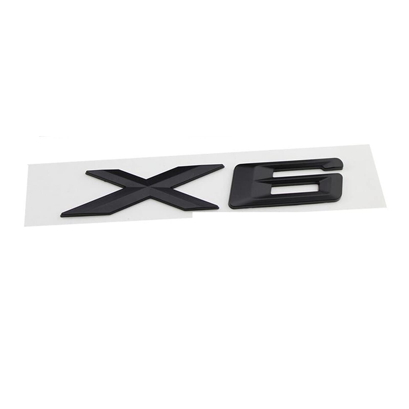 PXQPYMATX Mattschwarzes ABS, Zahl, Buchstaben, Wort, Kofferraum-Abzeichen, Emblem, Buchstaben-Aufkleber, kompatibel mit BMW X6 Abzeichen Aufkleber von PXQPYMATX