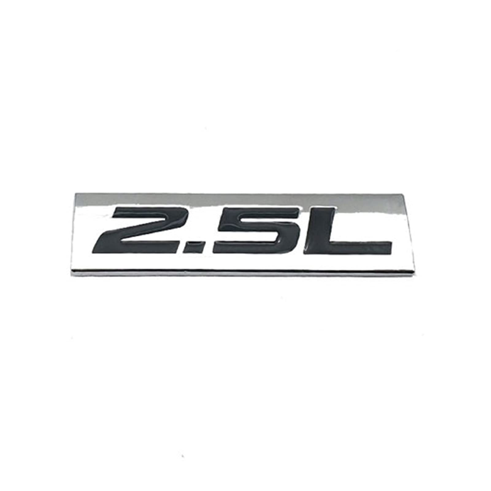 PXQPYMATX Metallauto Styling 2.5L Abzeichen Kofferraum Seite Turbo Emblem 3D Aufkleber Aufkleber Autozubehör Abzeichen Aufkleber(Silver With B) von PXQPYMATX