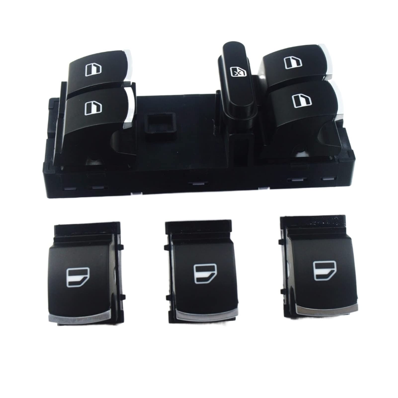 PXQPYMATX Power Window Switch-Taste kompatibel for Vw. Kompatibel for Tiguan kompatibel for Polo kompatibel for Altea kompatibel for Touareg 5nd 959 857 5ND 959 855 Schalter und Relais von PXQPYMATX