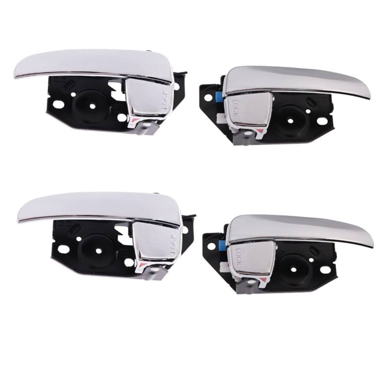 PXQPYMATX Vorne rechts rechts OE 82610 3D010 82620-3D010 Innerhalb des inneren Türgriffs for Hyundai kompatibel for Sonata 2001 2002 2003 2004 2005 2.4L 2.7L Innentürgriff(One Set 4pcs) von PXQPYMATX