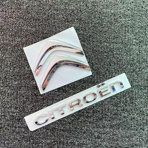 Auto Emblem für Citroen C5 2000-2004, Abzeichen Logo Aufkleber 3D Badge Kühlergrill Embleme Kofferraum Heckklappe Buchstaben Logo Abziehbilder Auto Dekoration Zubehör,E von PYANL