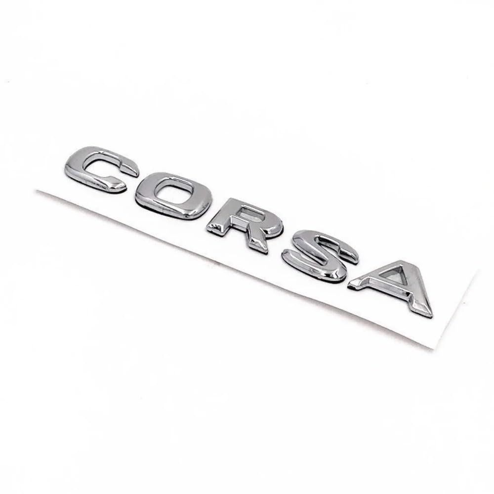 Auto Emblem für Opel Corsa D 3-door 2011-2014, Abzeichen Logo Aufkleber 3D Badge Kühlergrill Embleme Kofferraum Heckklappe Buchstaben Logo Abziehbilder Auto Dekoration Zubehör,letter2 von PYANL