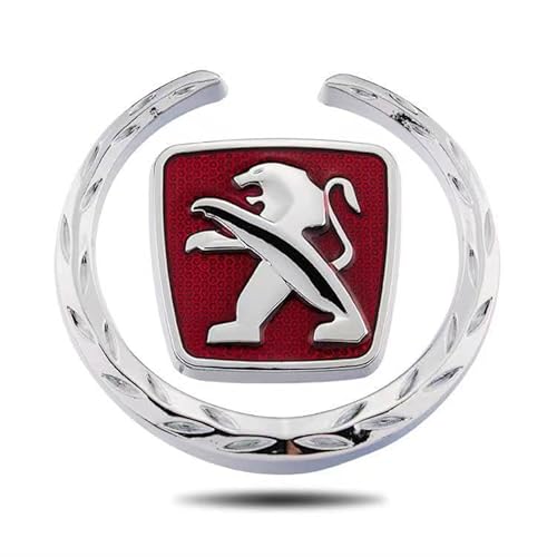 Auto Emblem für Peugeot, Abzeichen Logo Aufkleber 3D Badge Kühlergrill Embleme Kofferraum Heckklappe Buchstaben Logo Abziehbilder Auto Dekoration Zubehör,B von PYANL