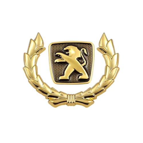 Auto Emblem für Peugeot, Abzeichen Logo Aufkleber 3D Badge Kühlergrill Embleme Kofferraum Heckklappe Buchstaben Logo Abziehbilder Auto Dekoration Zubehör,C von PYANL