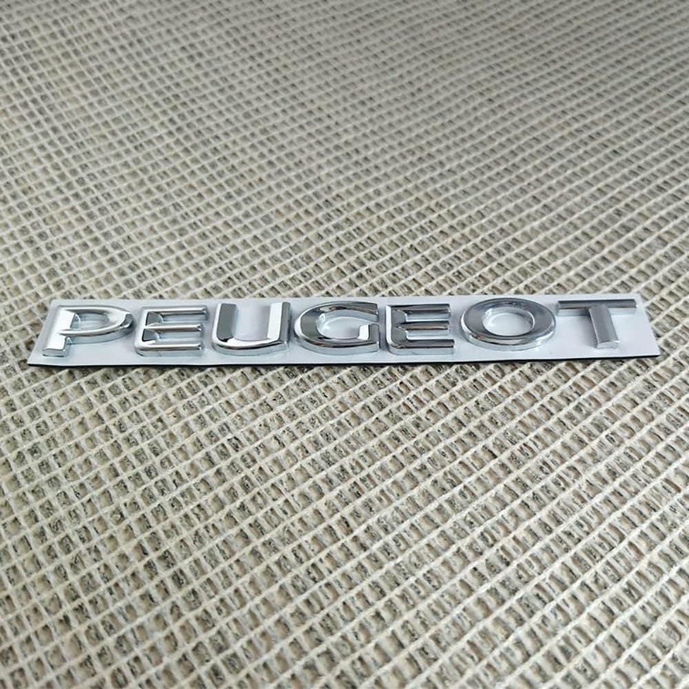 Auto Emblem für Peugeot 107 5-door 2012-2014, Abzeichen Logo Aufkleber 3D Badge Kühlergrill Embleme Kofferraum Heckklappe Buchstaben Logo Abziehbilder Auto Dekoration Zubehör,D von PYANL