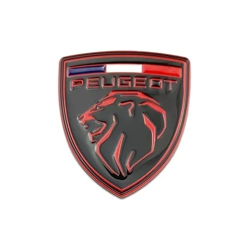 Auto Emblem für Peugeot 3008 2016-2020, Abzeichen Logo Aufkleber 3D Badge Kühlergrill Embleme Kofferraum Heckklappe Buchstaben Logo Abziehbilder Auto Dekoration Zubehör,B von PYANL