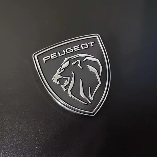 Auto Emblem für Peugeot 3008 2016-2020, Abzeichen Logo Aufkleber 3D Badge Kühlergrill Embleme Kofferraum Heckklappe Buchstaben Logo Abziehbilder Auto Dekoration Zubehör,H von PYANL