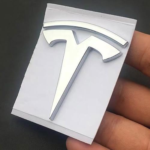 Auto Emblem für Tesla Model Y 2020-2023, Abzeichen Logo Aufkleber 3D Badge Kühlergrill Embleme Kofferraum Heckklappe Buchstaben Logo Abziehbilder Auto Dekoration Zubehör,B von PYANL