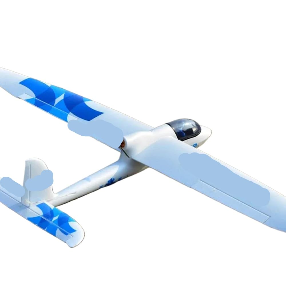 Einsteigerferngesteuertes Segelflugzeugmodell 1,5 m x 8 EPO-Schaum-FPV-Flugzeug mit abnehmbaren Flügeln(KIT-blue) von PYASJRAV