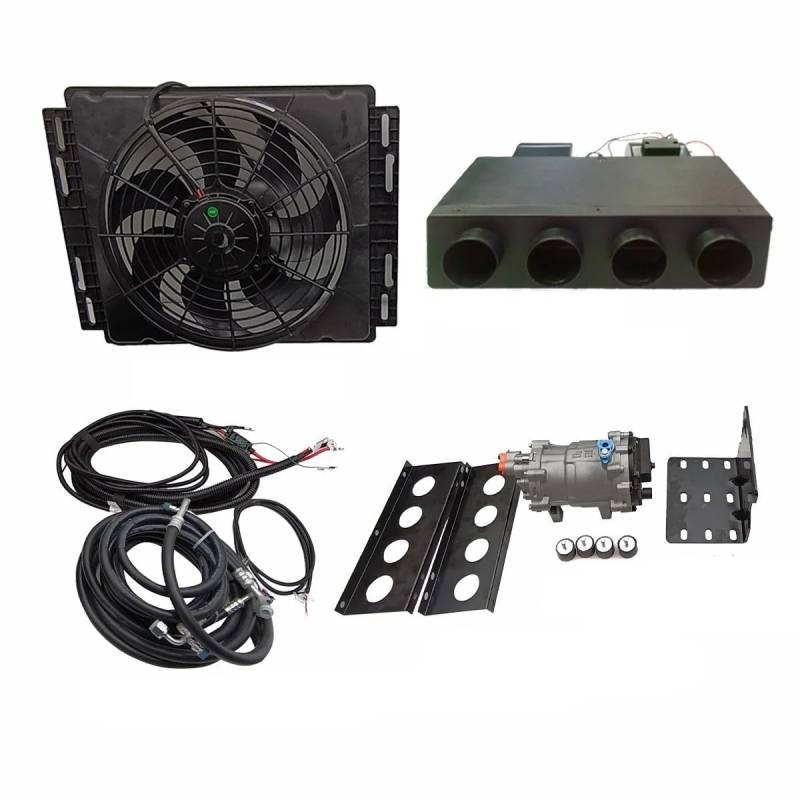 PYKTQ Universal 12V Auto Elektrische Klimaanlage Kompressor Verdampfer Kondensator Fan Kit 24V Auto Kühle Wärme Klimaanlage(12V Cool) von PYKTQ