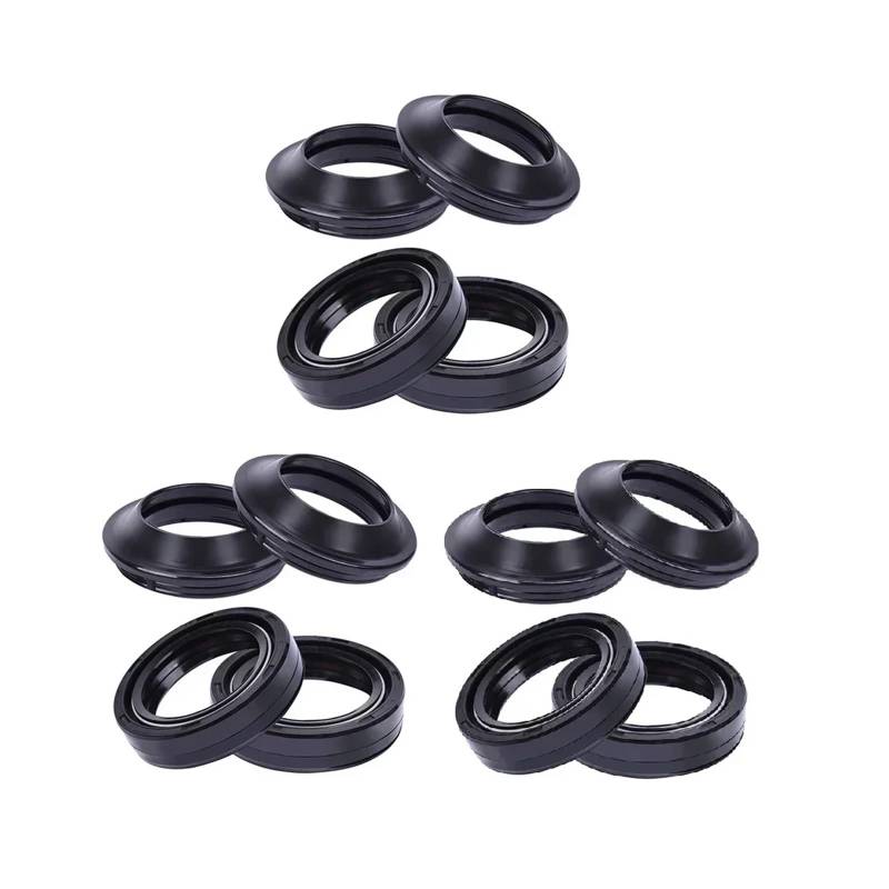 33x46x11 Gabel Dämpfer Öl Dichtung 33 46 Staub Dichtung for 50 4T 07 8 50 2T 60 4T 2009 R16 125 2008-2012(6pcs seal 6pcs cover) von PYROSUN