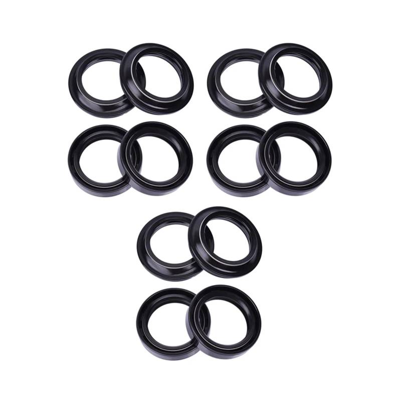 37x50x11 37 * 50 * 11 Motorrad Vorne Schock Gabel Dämpfer Öl Dichtung & 37 50 Staub abdeckung Lip for EX250 EX Ninja 250 250R EX250R(6pcs seal 6pcs cover) von PYROSUN