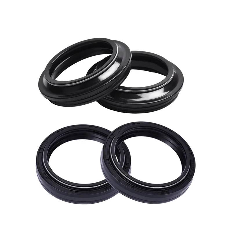 41x53x8 41 * 53 Motorrad Vorne Stoßdämpfer Gabel Dämpfer Öl Dichtung 41 53 Staub Abdeckung Lip for t100 2005-2017 16 T2047115(2pcs seal 2pcs cover) von PYROSUN