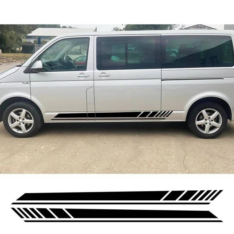 Autoaufkleber, für V=W Transporter T4 T5 T6 Wohnmobil, Lange Streifen, Seitengrafiken, Vinyl-Aufkleber, Auto-Tuning-Zubehör von PYROSUN