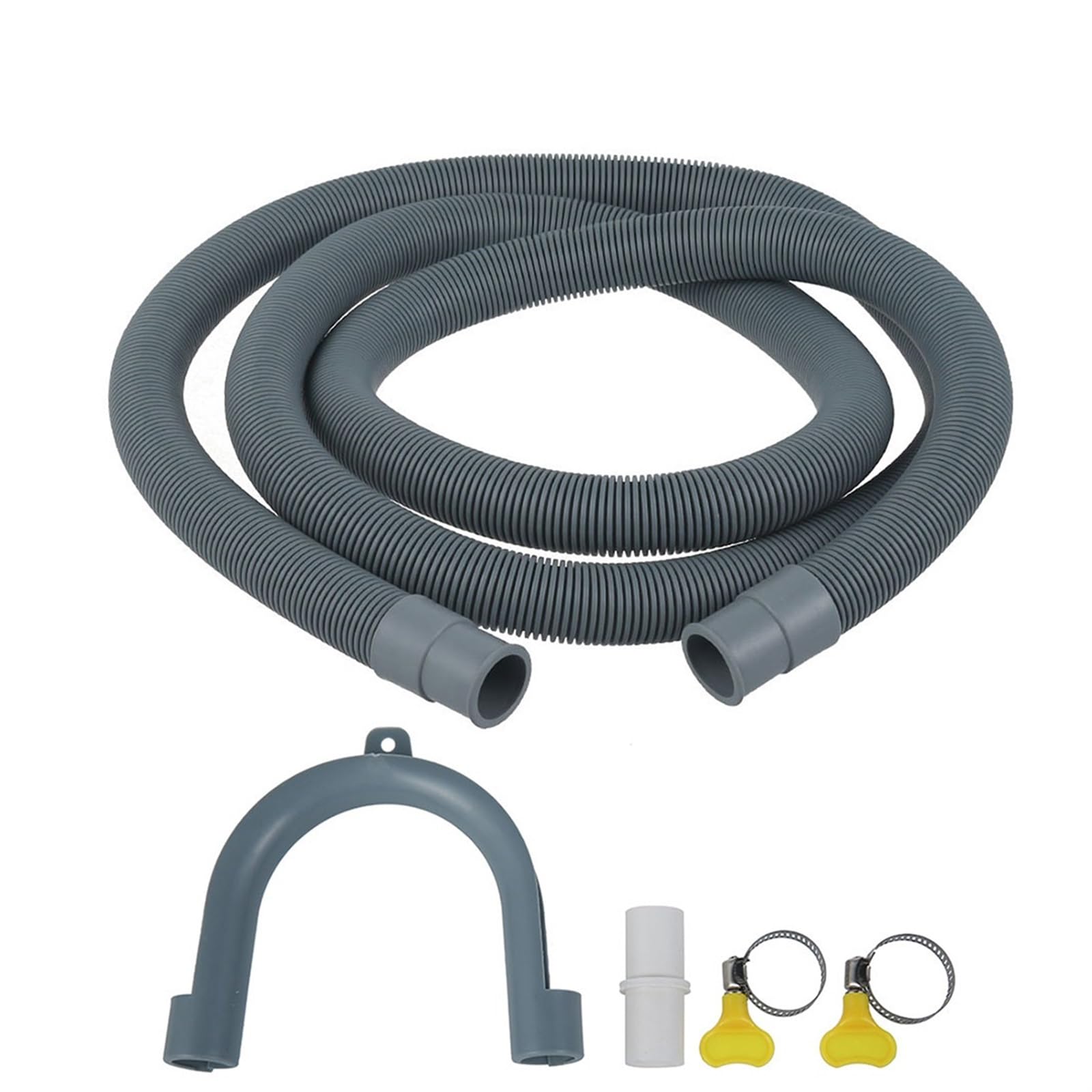 Drain Hose,Washing Machine Hose, Waschmaschinenschlauch, 2 m, Universal-Waschmaschinen-Ablaufschlauch, PP-Verlängerungsrohr, Abflussschlauch, Trockner-Auslassrohr, Waschmaschinen-Zubehör von PZOFERLIN