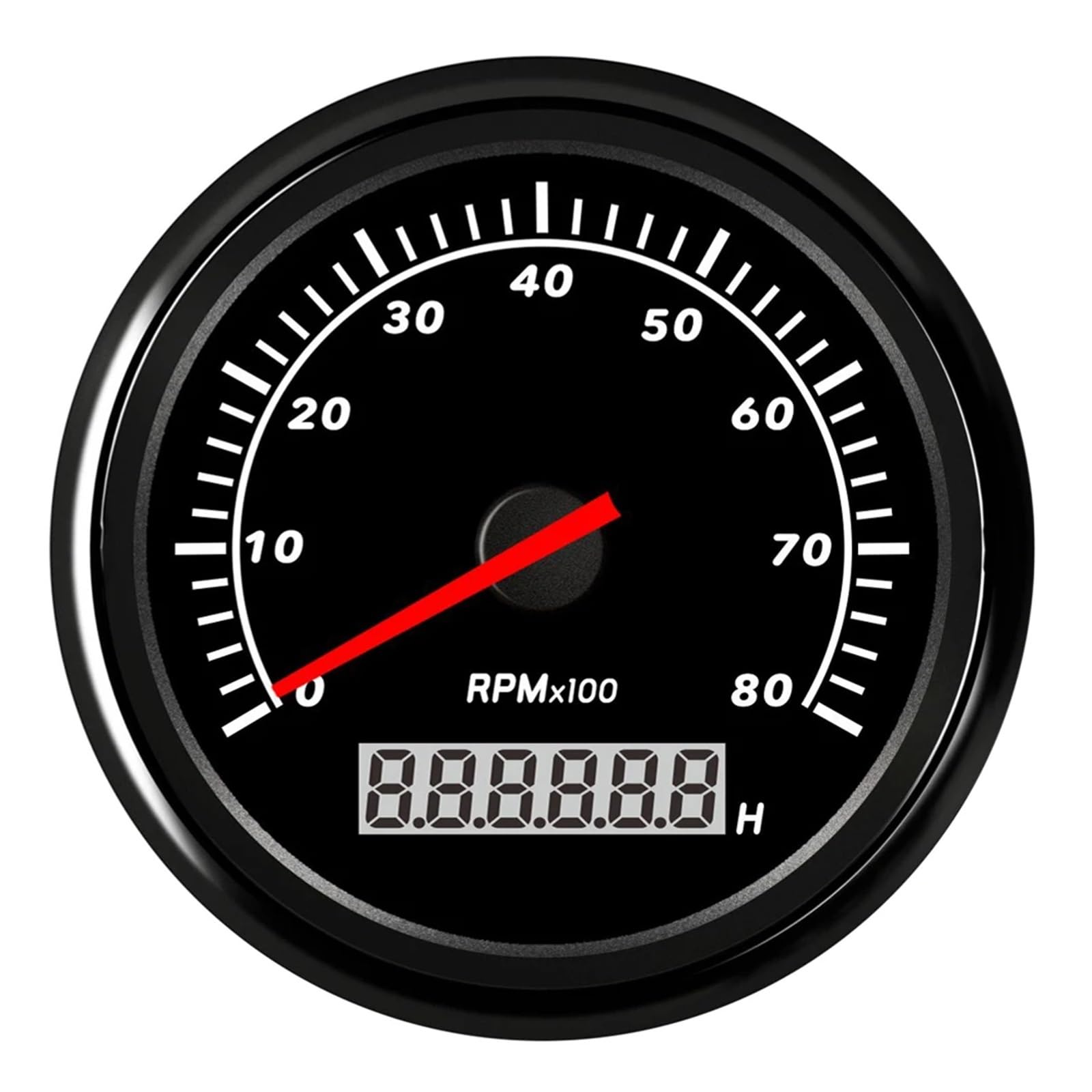 Kilometerzähler Tachometer 3K/4K/6K/7K/8K Drehzahlmesser Drehzahlmesser Für Diesel Benzin Auto Boot Gauge 9~32V Tacometro Digitale Drehzahl Passend Für Yam&aha von PZUBGUHT